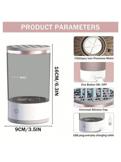 Limpiador de brochas de maquillaje eléctrico